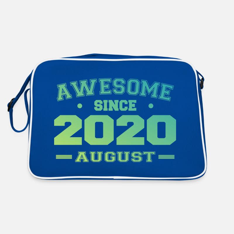 2020 August Jahr Geburt Geburtstag August 2020 Retro Tasche