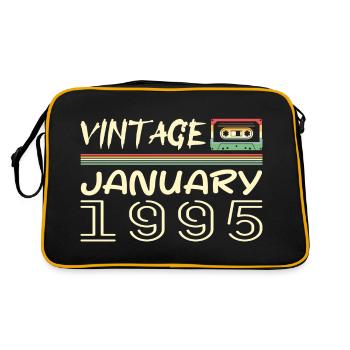 Vintage January 1995 - Birthday January 1995 - Retro Bag - black/gold - Back