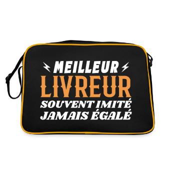 Super Delivery Man Humor Best Delivery Driver - Retro Bag - black/gold - Back