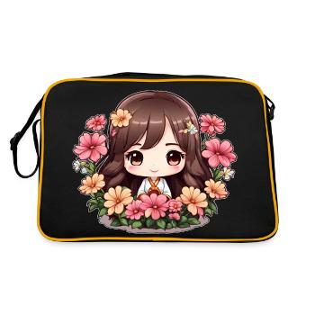 A chibi in bloom - Retro Bag - black/gold - Back
