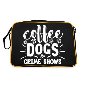Coffee Dogs Crime Shows Funny Coffee Dog - Retro Bag - black/gold - Back