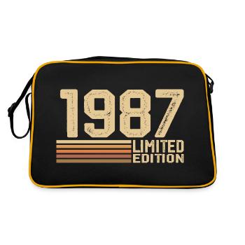 Né en 1987 anniversaire - Cadeau 1987 Vintage 1987 - Sac Retro - noir/or - Dos