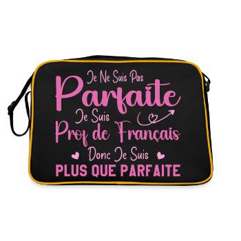 Femme Humour Professeur de Français - Sac Retro - noir/or - Dos
