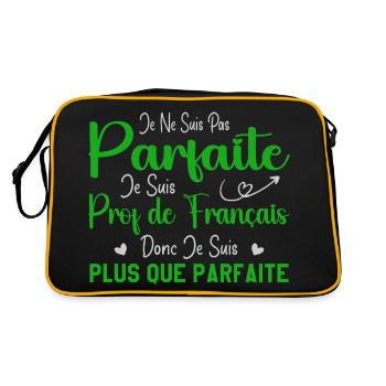 Femme Humour Professeur de Français - Sac Retro - noir/or - Dos