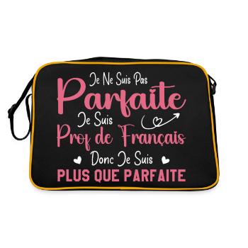 Femme Humour Professeur de Français - Sac Retro - noir/or - Dos