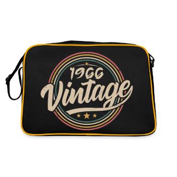 1966 Vintage 1966 Geburtstagsgeschenk - Retro Stil 1966 - Retro Tasche - Schwarz/Gold - Hinten