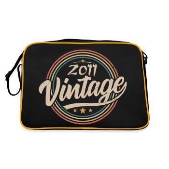 2011 Vintage 2011 Birthday Gift - Retro Style 2011 - Sac Retro - noir/or - Dos