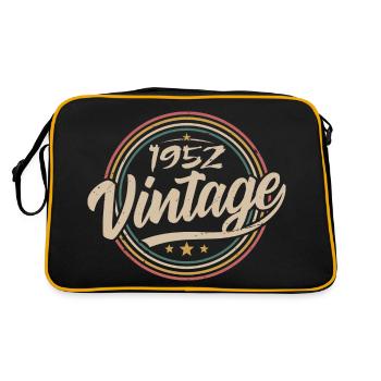 1952 Vintage 1952 Geburtstagsgeschenk - Retro Stil 1952 - Retro Tasche - Schwarz/Gold - Hinten