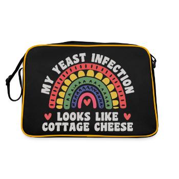 My yeast infection funny nasty adult humor - Retro Bag - black/gold - Back