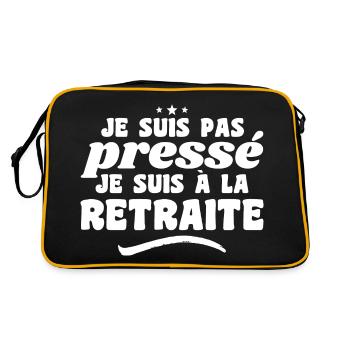 I'm Not in a Hurry I'm Retired - Retro Bag - black/gold - Back
