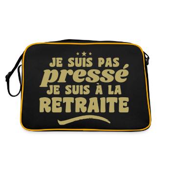 I'm Not in a Hurry I'm Retired - Retro Bag - black/gold - Back