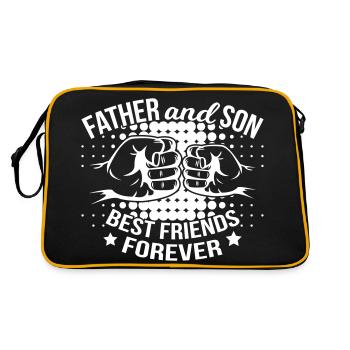 Father And Son Best Friends - Retro Bag - black/gold - Back