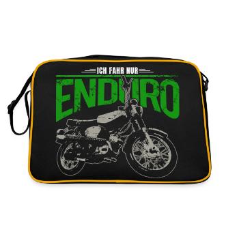 S51 Moped Enduro - Kult für Simson Liebhaber - Retro Tasche - Schwarz/Gold - Hinten