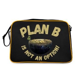 Plan B is not an option | Climate change, sustainable - Retro Bag - black/gold - Back