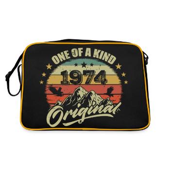 1974 Anniversaire vintage 1974 rétro né en 1974 - Sac Retro - noir/or - Dos