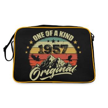 1957 Anniversaire vintage 1957 rétro né en 1957 - Sac Retro - noir/or - Dos