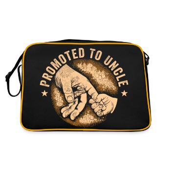Funny Uncle Men Daddy Dad Boys Promoted To Uncle - Sac Retro - noir/or - Dos
