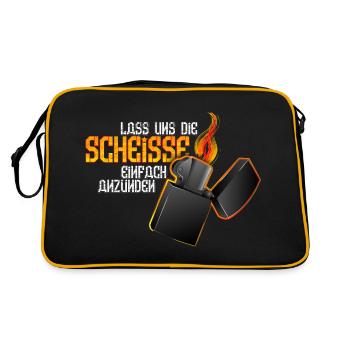 Allumons la merde ! - Sac Retro - noir/or - Dos