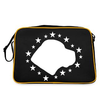 Cane Corso - Retro Tasche - Schwarz/Gold - Hinten