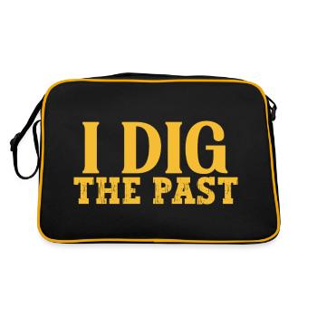 I dig the past Archaeology Design - Retro Bag - black/gold - Back