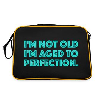 Aged to perfection | funny sayings, fun - Retro Bag - black/gold - Back