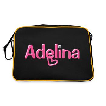 Adelina Name Balloon Font - Retro Bag - black/gold - Back