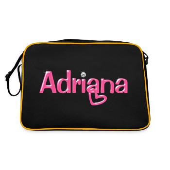 Adriana Name Balloon Font - Retro Bag - black/gold - Back