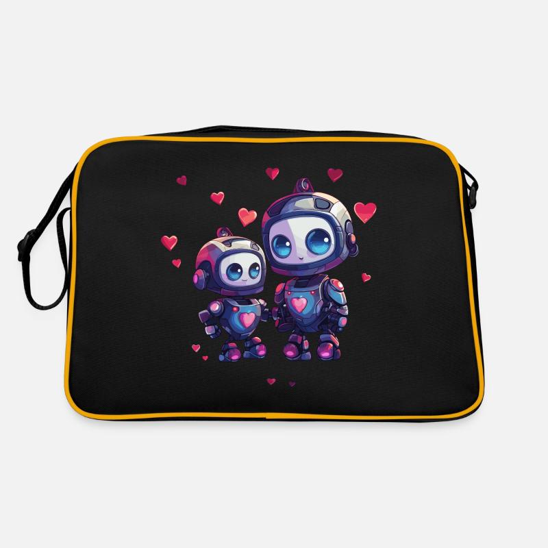 Mère robot avec conception d’enfant Sac Retro