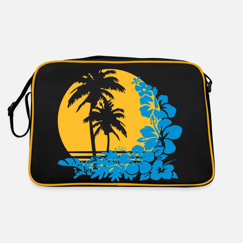 palm sunset Retro Tasche