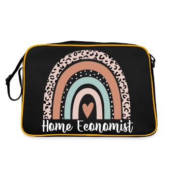 Home Economist Rainbow Leopard Funny Home - Retro Bag - black/gold - Back