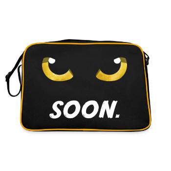 Yeux de chat jaunes bientôt - Sac Retro - noir/or - Dos