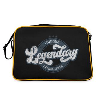 Unique style denim légendaire vintage retro blue - Sac Retro - noir/or - Dos