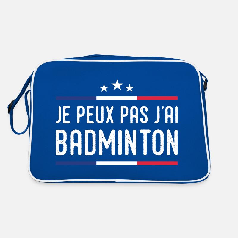 I Can't I Badminton Bad Badminton Player Retro Tasche