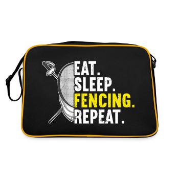 Fechter Fechter - Retro Tasche - Schwarz/Gold - Hinten