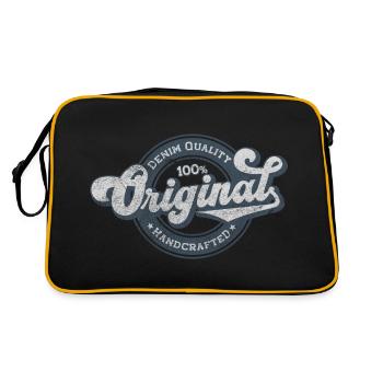 Denim original de qualité rétro vintage bleu - Sac Retro - noir/or - Dos