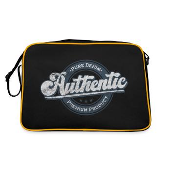 Produit premium pur denim authentique rétro bleu - Sac Retro - noir/or - Dos
