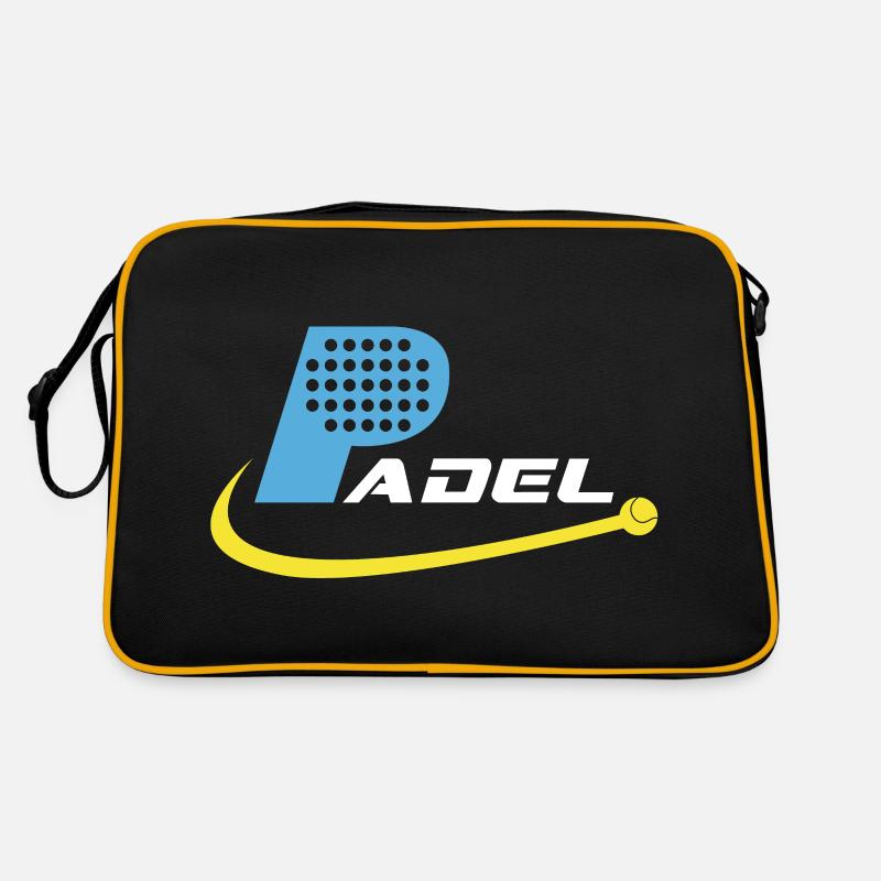 Padel - Retro Tasche - Schwarz/Gold