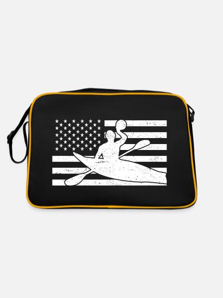 Kanu-Polo - Retro Tasche - Schwarz/Gold - Hinten