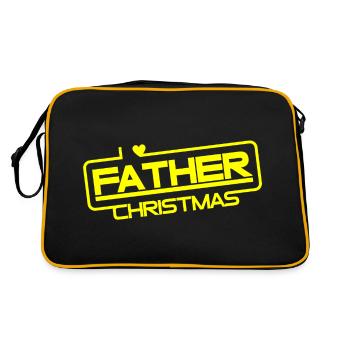 Santa Claus | Christmas, Christmas gift - Retro Bag - black/gold - Back