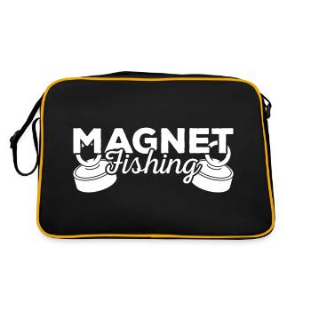 Magnetfischen - Retro Tasche - Schwarz/Gold - Hinten