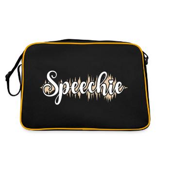 SLP Speechie Sprachpathologe - Retro Tasche - Schwarz/Gold - Hinten