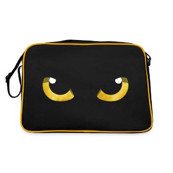 Yeux de chat jaune - Sac Retro - noir/or - Dos
