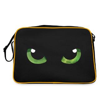 Yeux de chat Vert - Sac Retro - noir/or - Dos