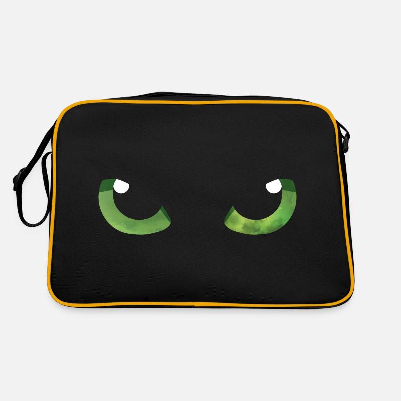Cat Eyes Green Retro Bag