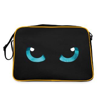 Yeux de chat Bleu - Sac Retro - noir/or - Dos