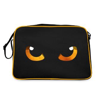 Yeux de chat orange - Sac Retro - noir/or - Dos