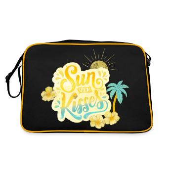 Sunshine Kisses - Retro Tasche - Schwarz/Gold - Hinten