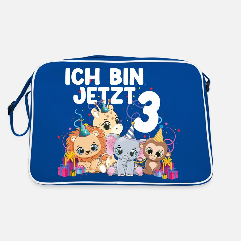 Ich bin jetzt 3 kindergeburtstag Geschenk Idee Retro Tasche