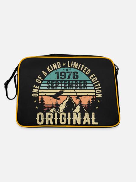 Anniversaire de septembre 1976 - Légende depuis septembre - Sac Retro - noir/or - Dos