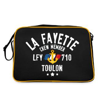 Lafayette Toulon Marine France - Sac Retro - noir/or - Dos